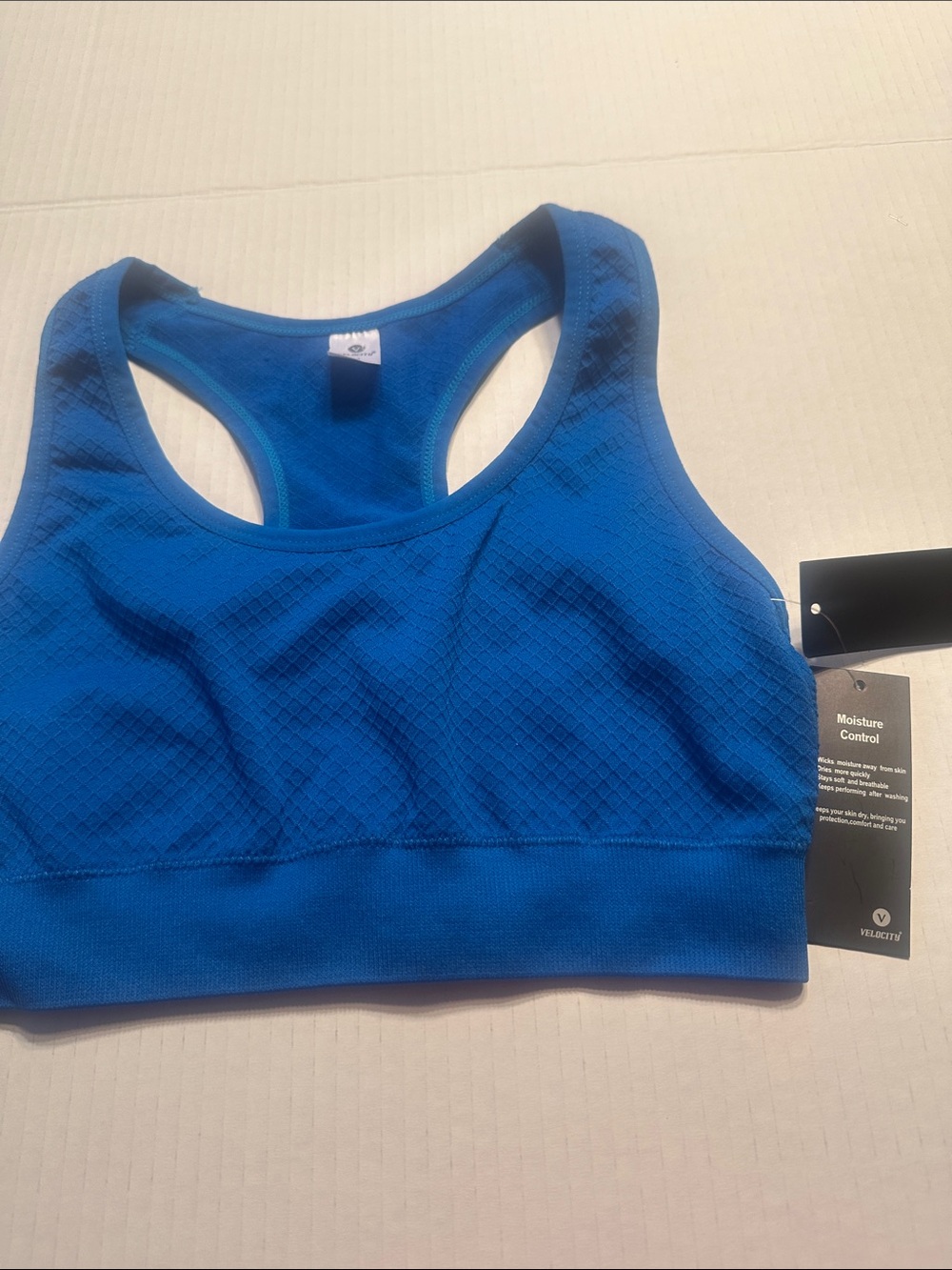Velocity Seamless Racerback Sports Bra - Royal Blue - Picture 6 of 6